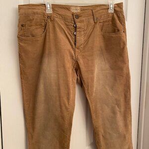 Vintage Workwear Jeremiah Mens Button Fly  Jeans Size 38 Brown soft